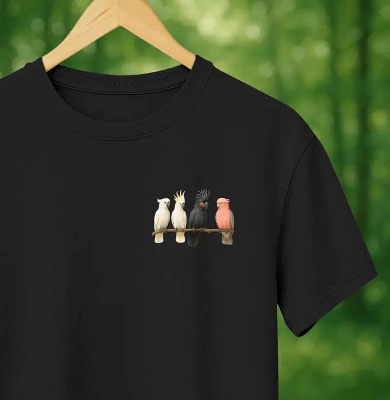 Camiseta Cacatuas - Minimalista 