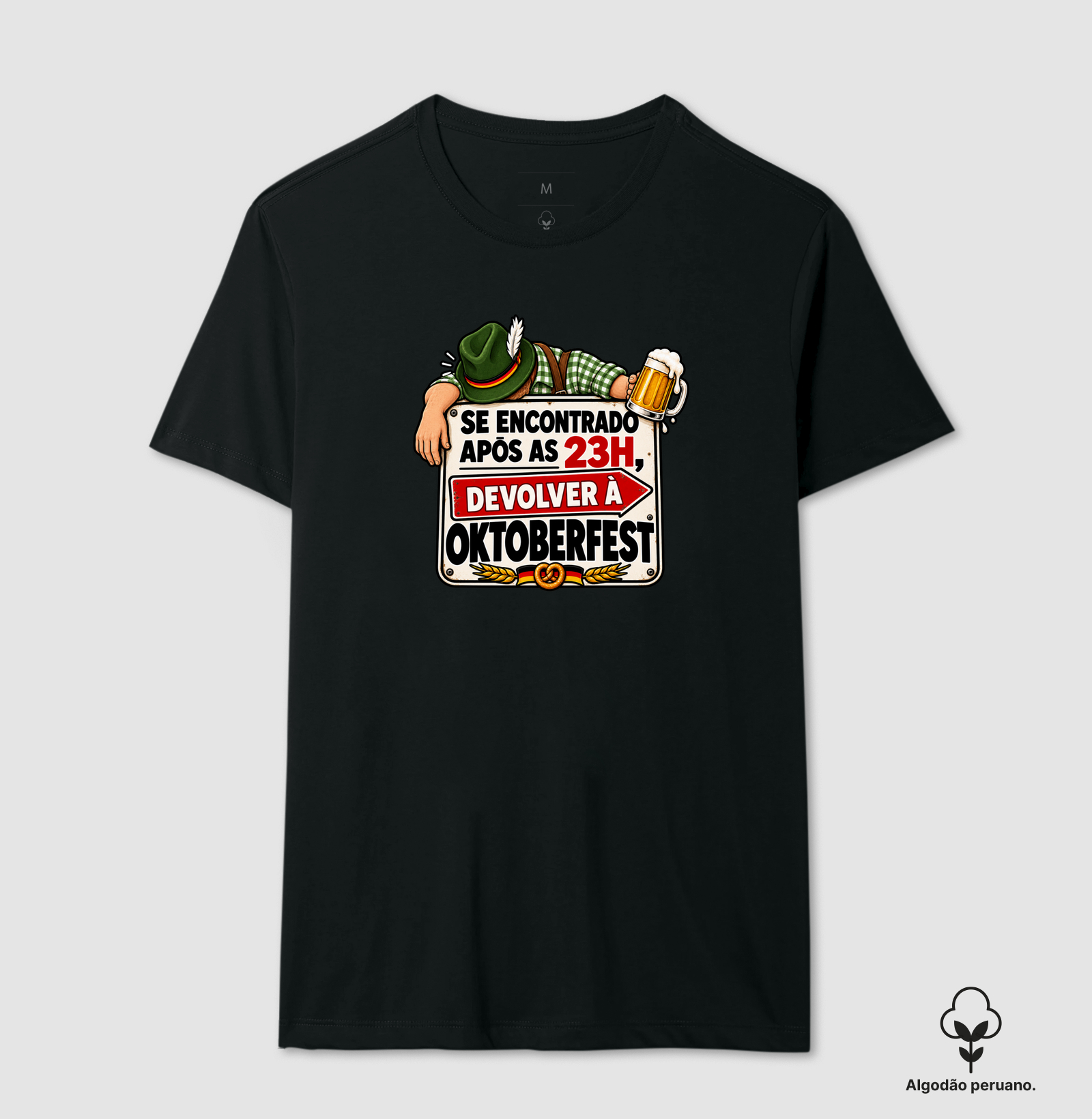 Se encontrado após as 23h - Camiseta Algodão Peruano