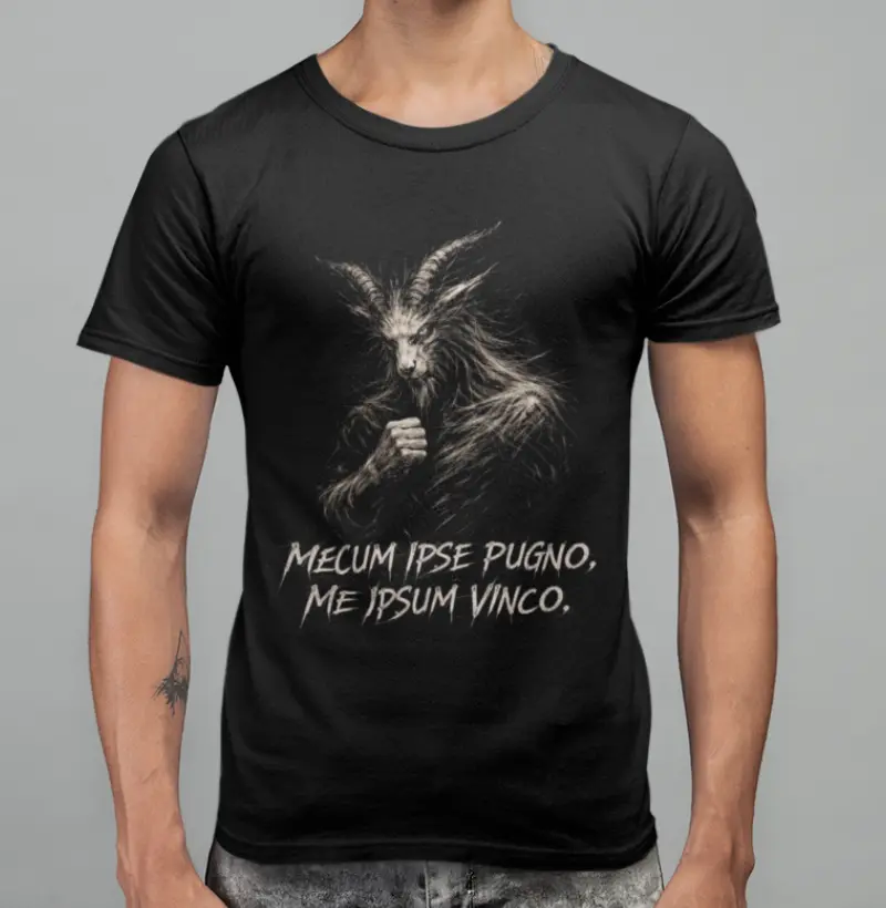 “Mecum ipse pugno, me ipsum vinco.” (Luto contra mim mesmo, venço a mim mesmo.)