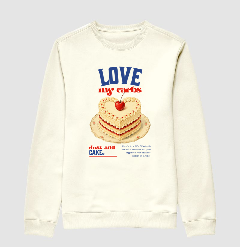 LOVE MY CARBS - Suéter Moletom