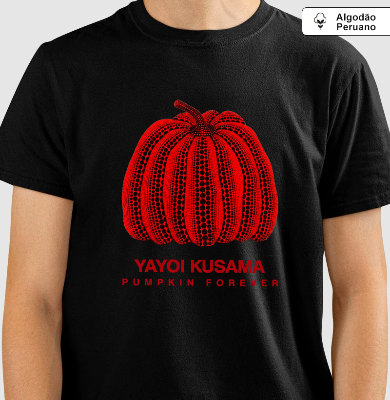 Camiseta Yayoi Kusama Pumpkin Algodão Peruano Tanguis