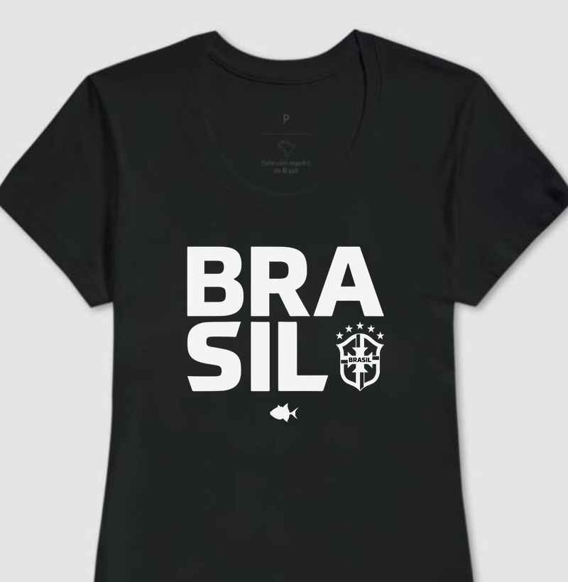 Brasil Nome e Escudo - Feminina - #28688