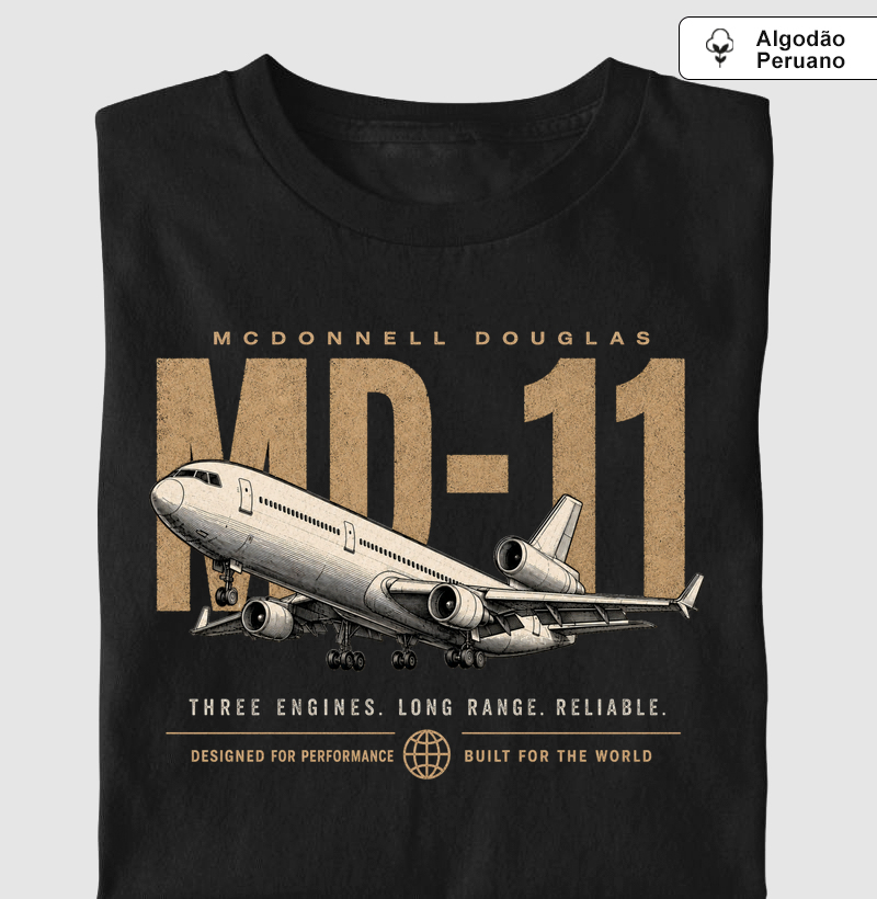 MD-11 - Vintage - Camiseta Algodão Peruano