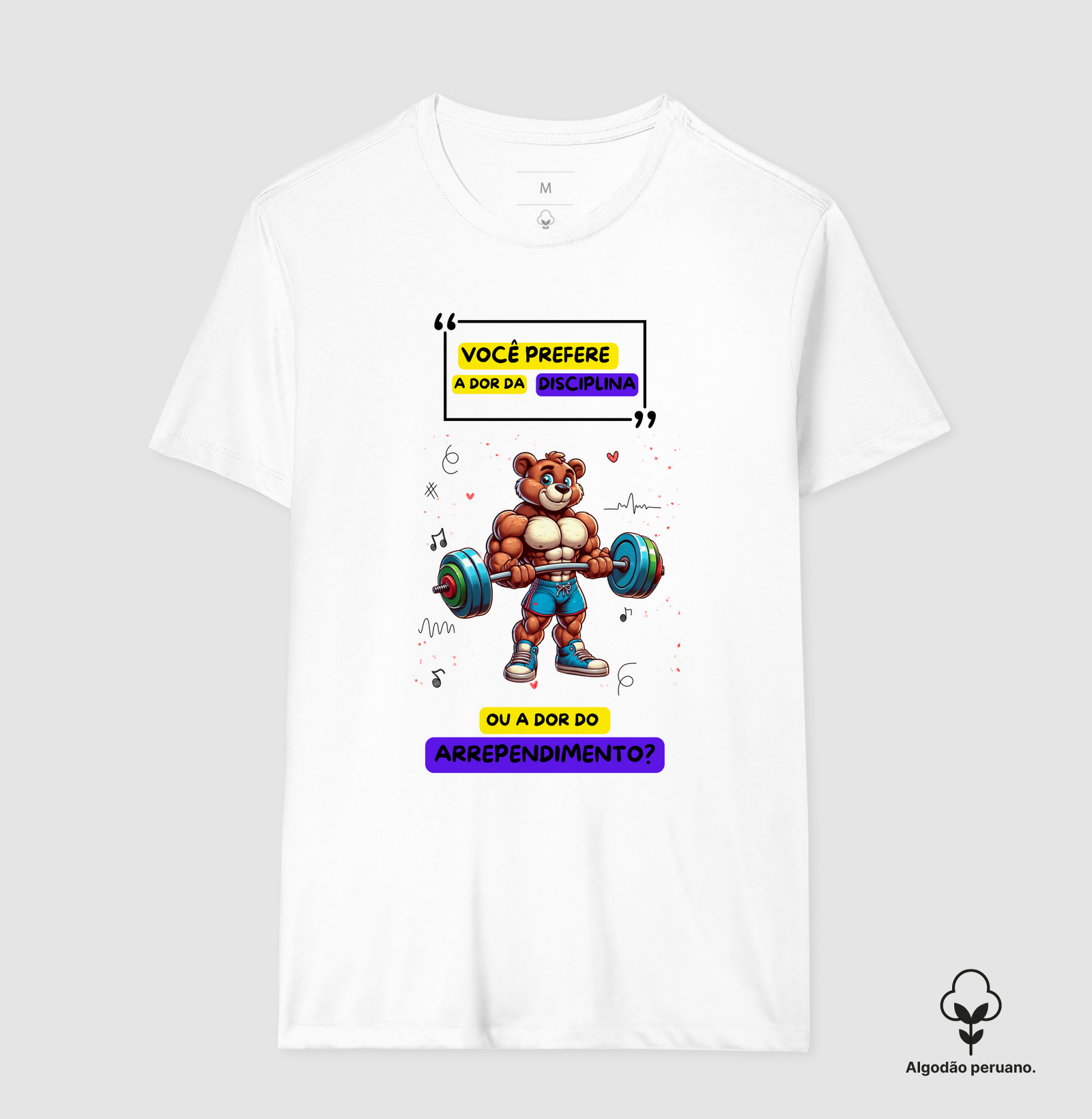 Urso Body Builder - Você prefere a dor da disciplina ou a dor do arrependimento?