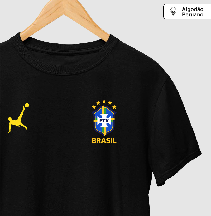 Camiseta Brasil Futevôlei Algodão Peruano