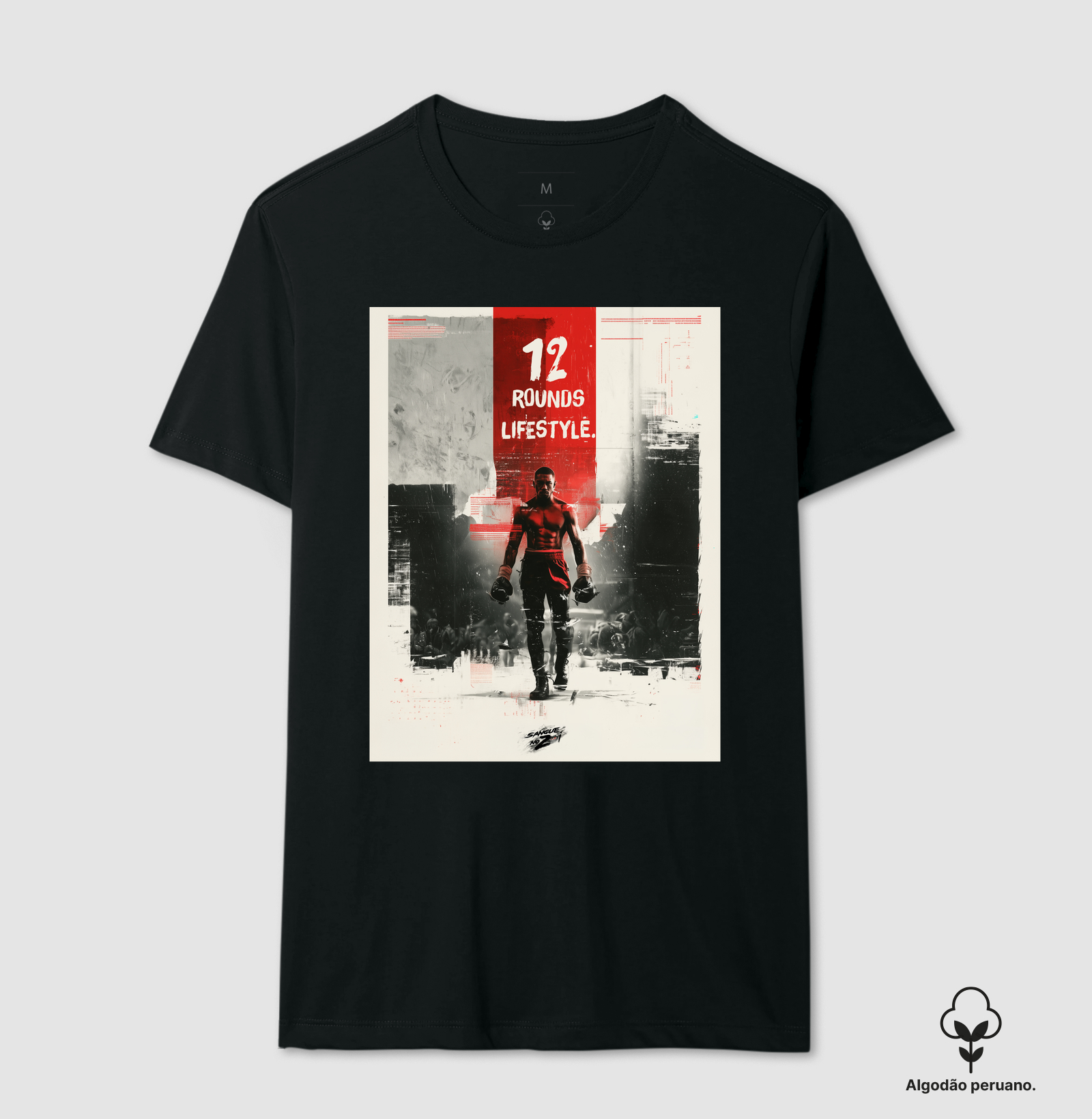 12 Rounds Lifestyle - Camiseta Algodão Peruano