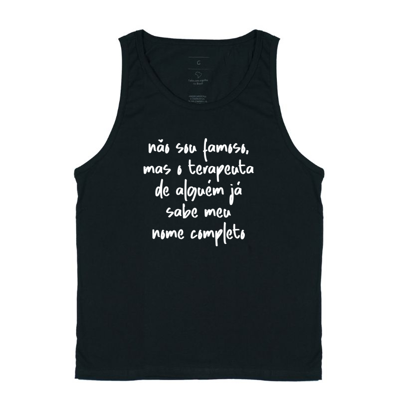 Não sou famoso, mas o terapeuta de alguém já sabe meu nome completo - Regata