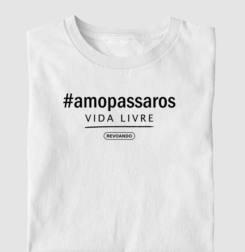 Aves em Texto - #amopassaros minimalista - Infantil