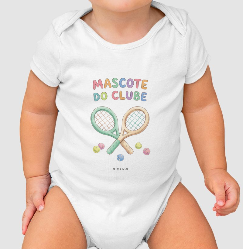 Body de Bebê Tênis: Mascote do Clube