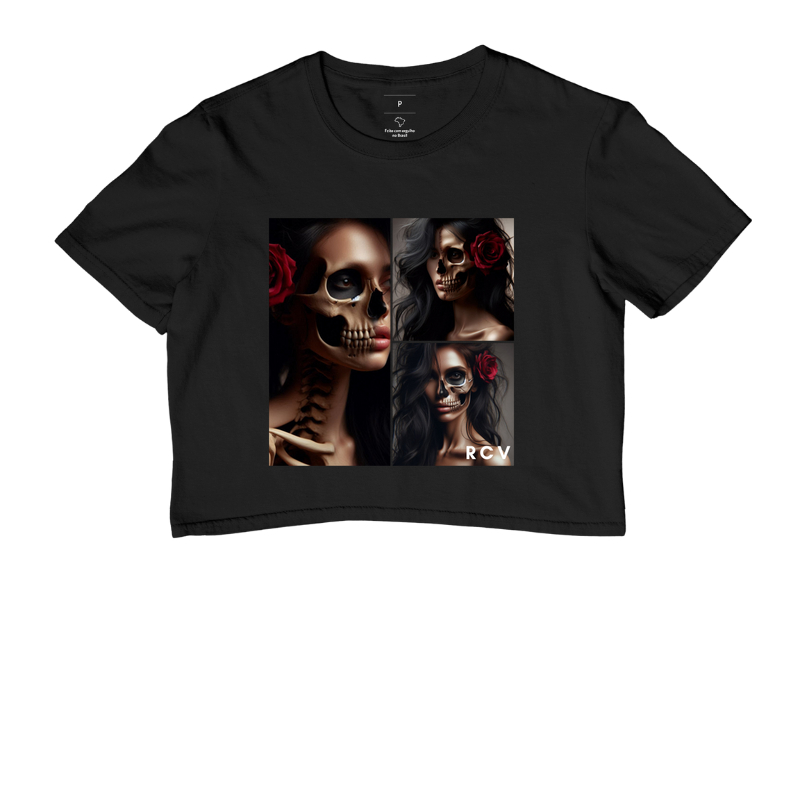 Camiseta RCV Rosa Caveira trio
