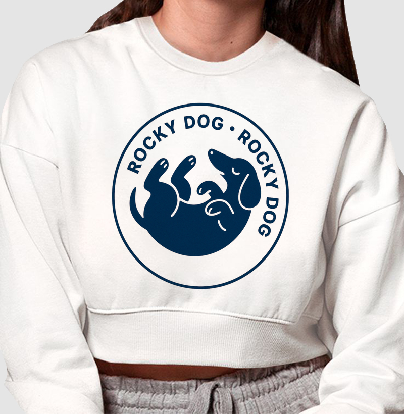 Moletom Cropped Rocky Emblem