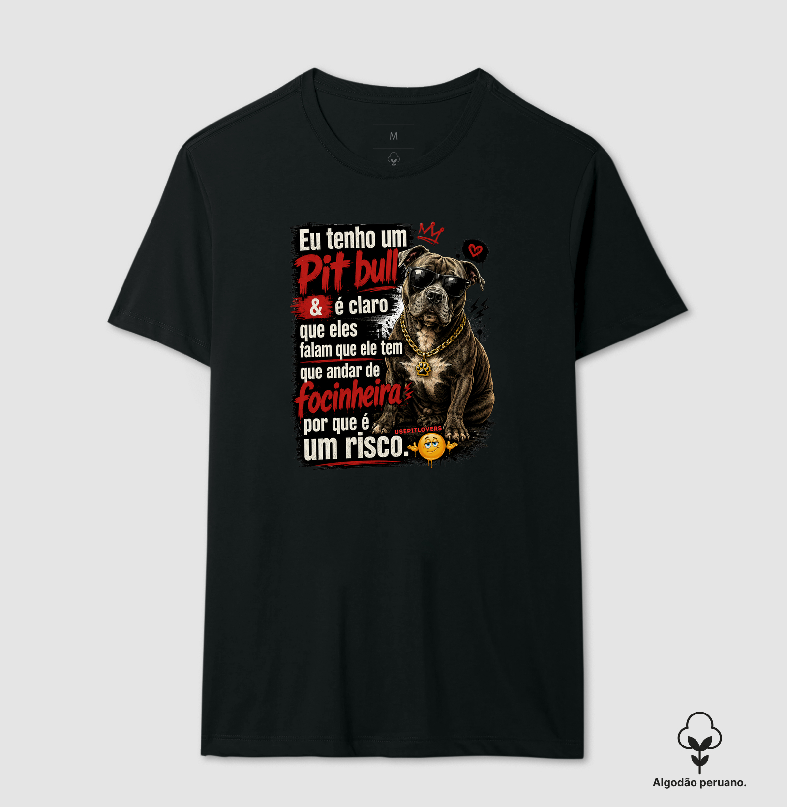 EU TENHO UM PITBULL E É CLARO QUE ELES FALA QUE ELE TEM QUE ANDAR DE FOCINHEIRA  POR QUE É UM RISCO.