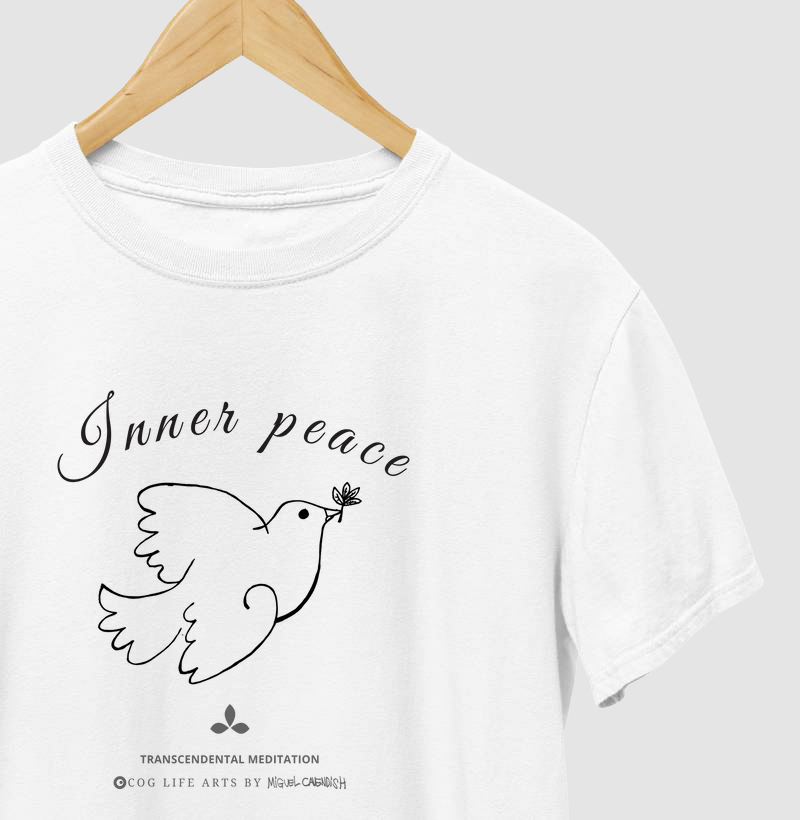 Camiseta Adulto Branca Inner Peace by Miguel Cavendish
