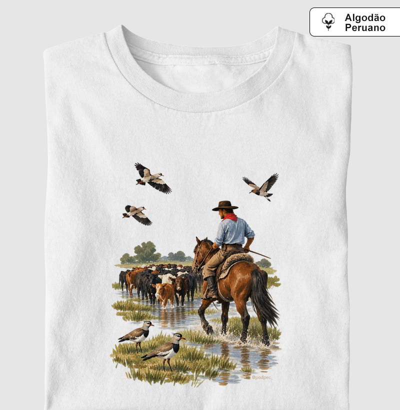 Passo do Quero-Quero - Camiseta Algodão Peruano