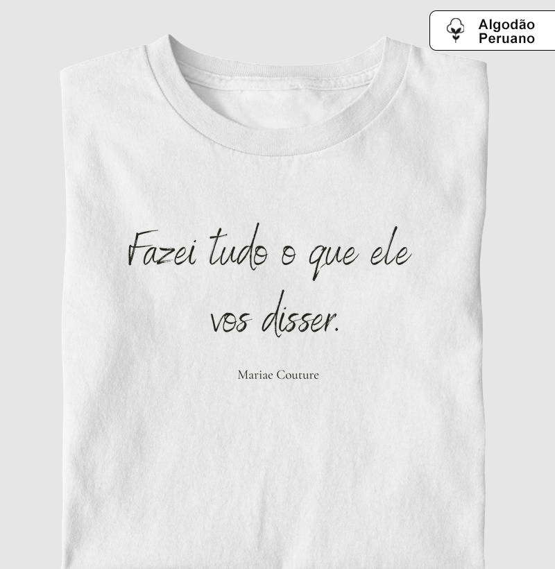 Camiseta Algodão peruano Bodas de Caná
