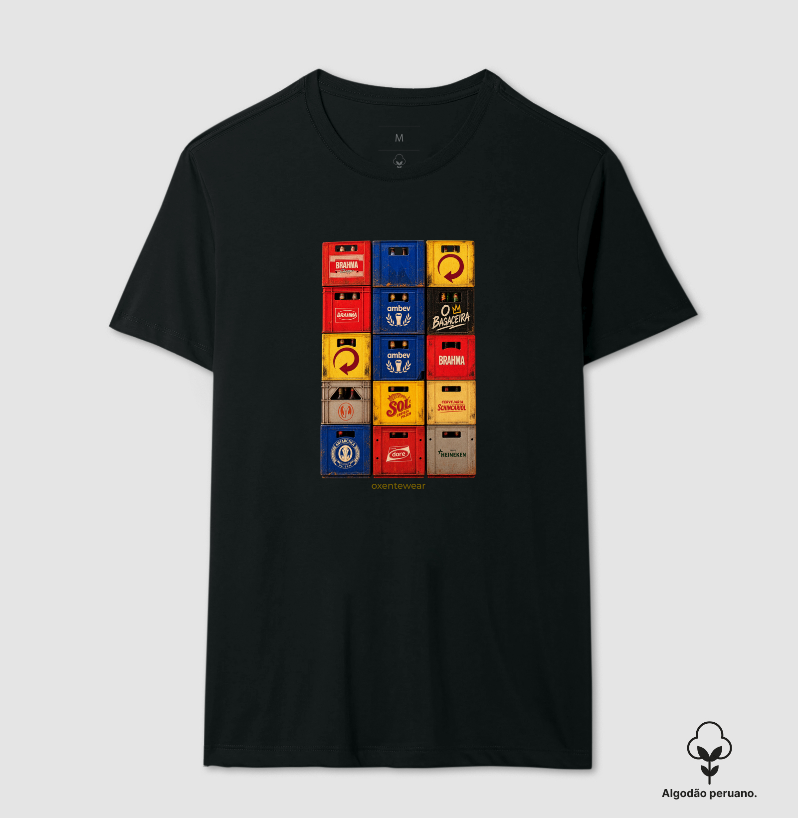 Camiseta Caixas de Cerveja ( O bagaceira )  OxenteWear