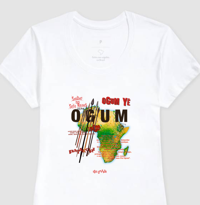 camiseta OGUM oração feminina