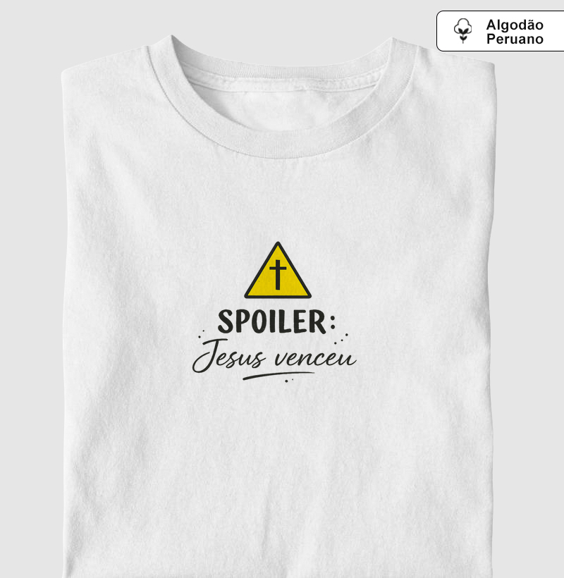Camiseta Algodão Peruano Spoiler Jesus Venceu