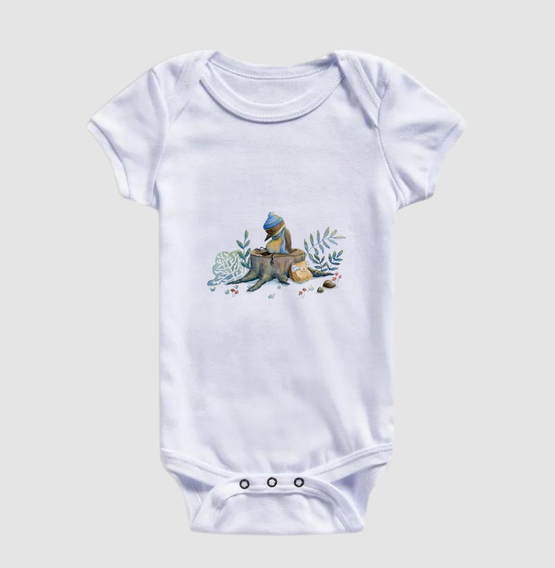 Body Infantil Descanso Pássaro