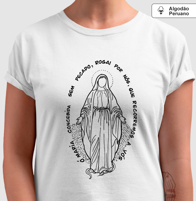 Maria Concebida Sem Pecado - Algodão Peruano