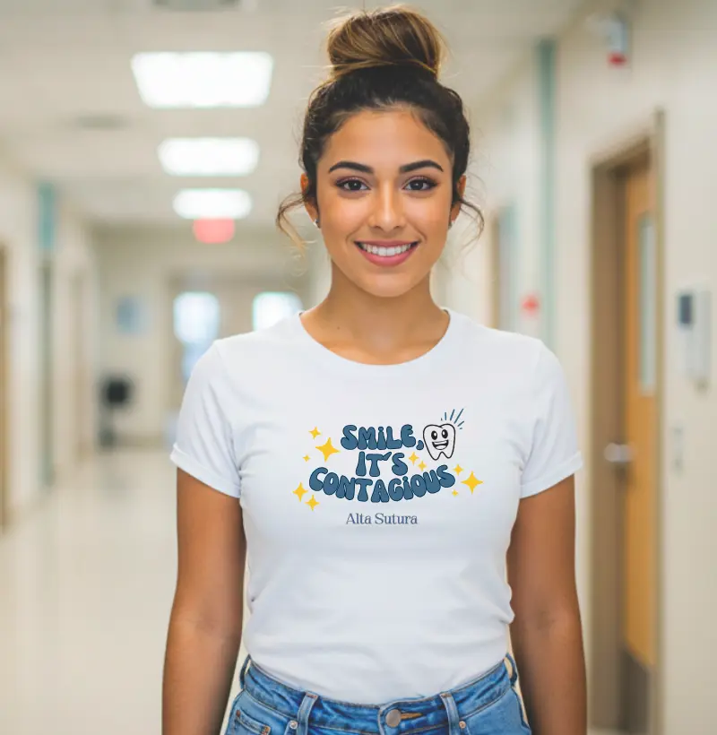 Camiseta Unissex 100% Algodão - Smile it´s contagious