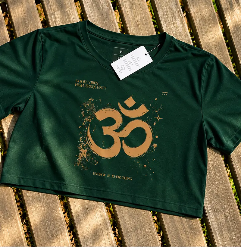 Cropped - OM dourado - Cropped