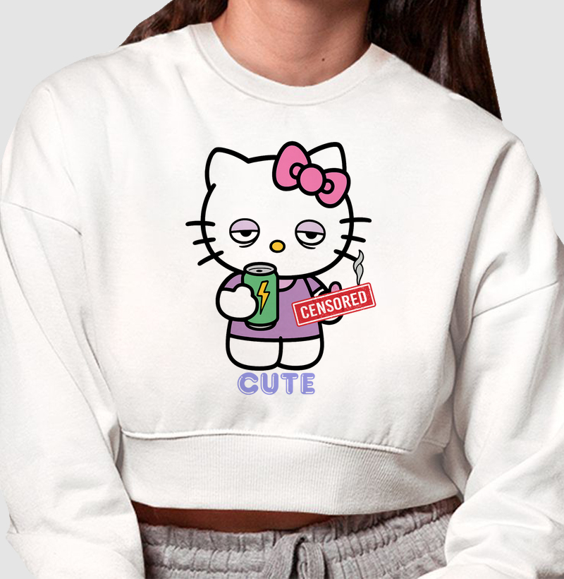 Kitty Pós-Terapia - Moletom Cropped