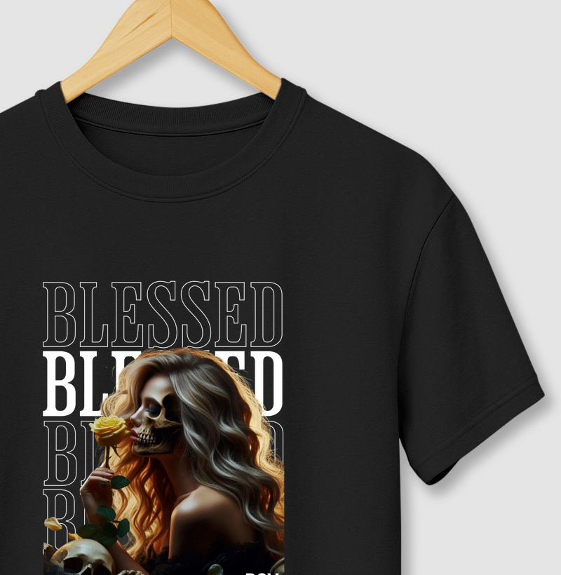 Camiseta RCV Rosa Caveira Blessed