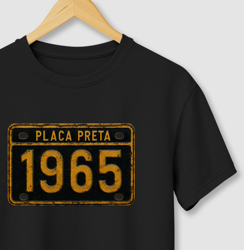 Camiseta Placa Preta 1965