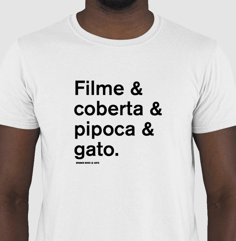 Filme & coberta &pipoca & gato
