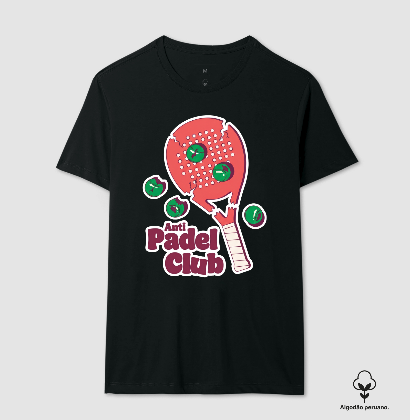 Camiseta Anti Padel Club Raquete Quebrada