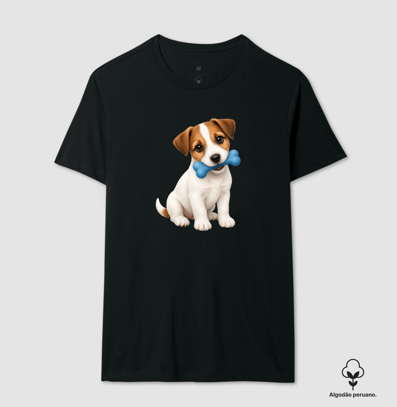 Jack Russell - Desenho Animado - Camiseta Algodão Peruano