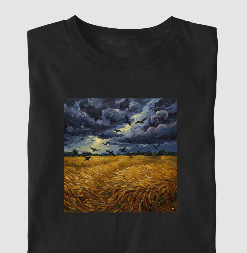 Campo com corvos