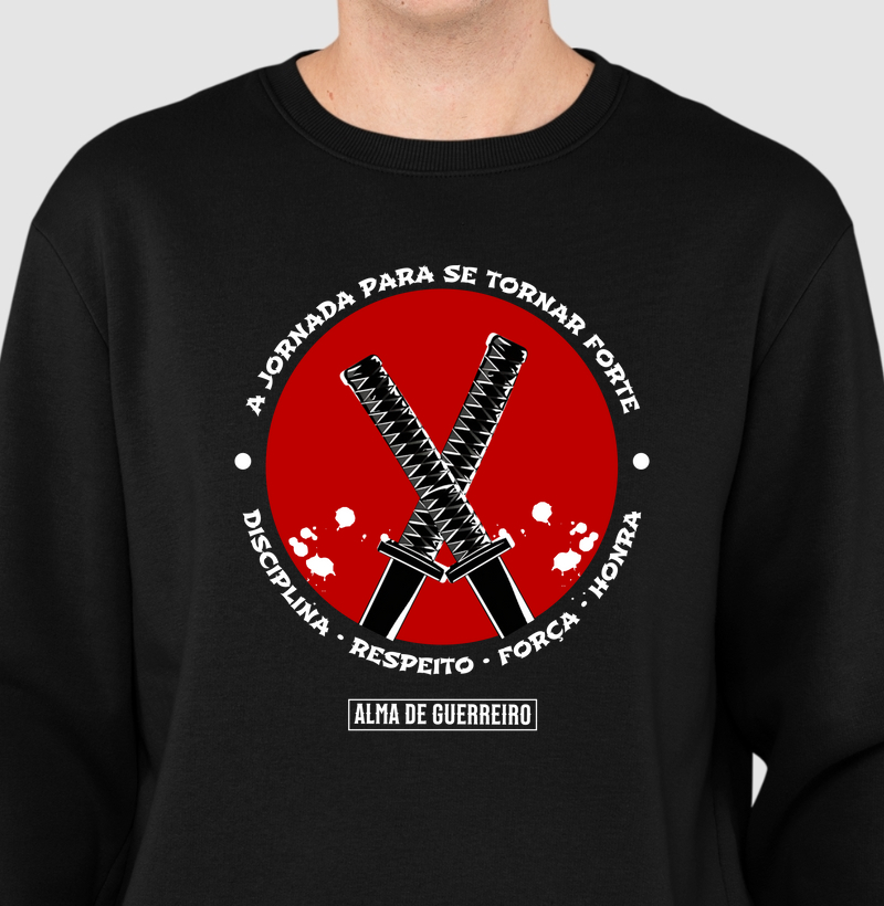 Moletom Alma de Guerreiro Samurai 2 Katanas