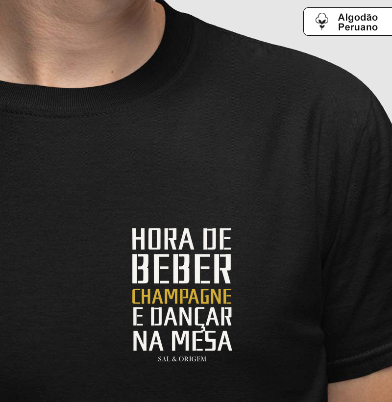 Hora de beber Champagne e dançar na mesa