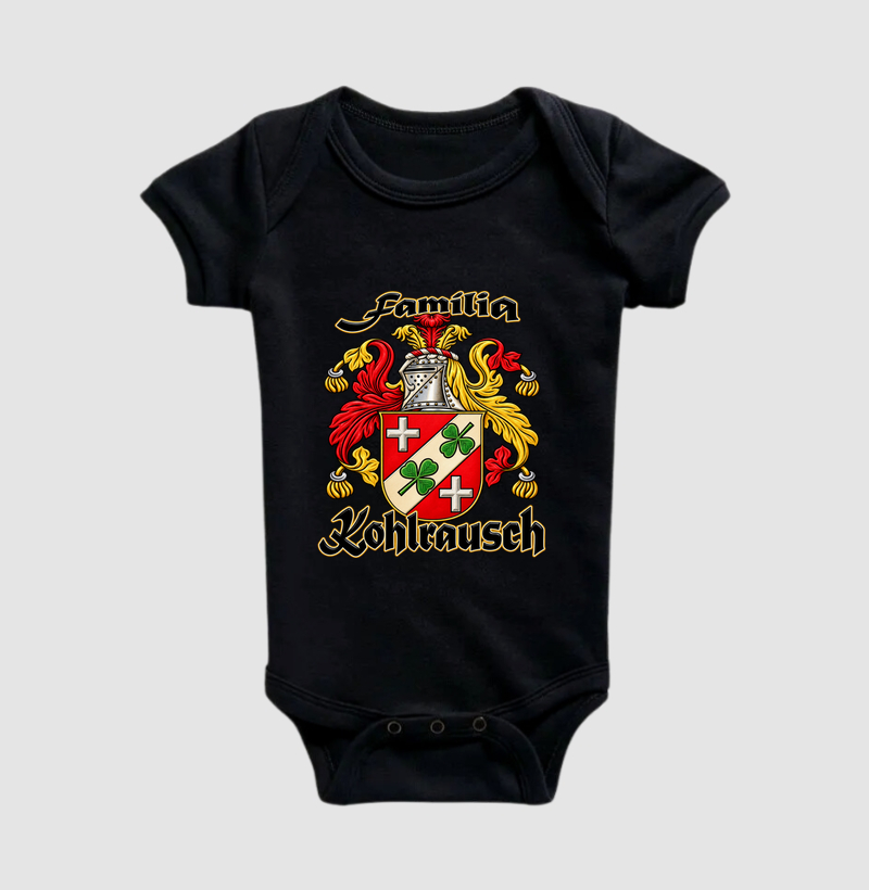 Família Kohlrausch brasão  - Body Infantil