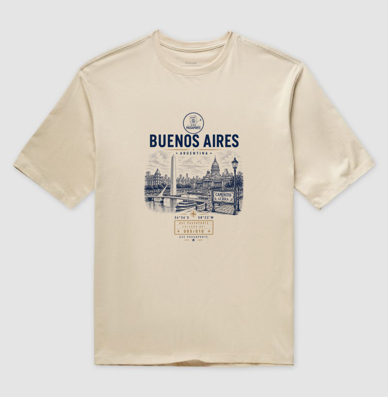 Camiseta Oversized Buenos Aires | Coleção 001 • 005/010 | Use Passaporte