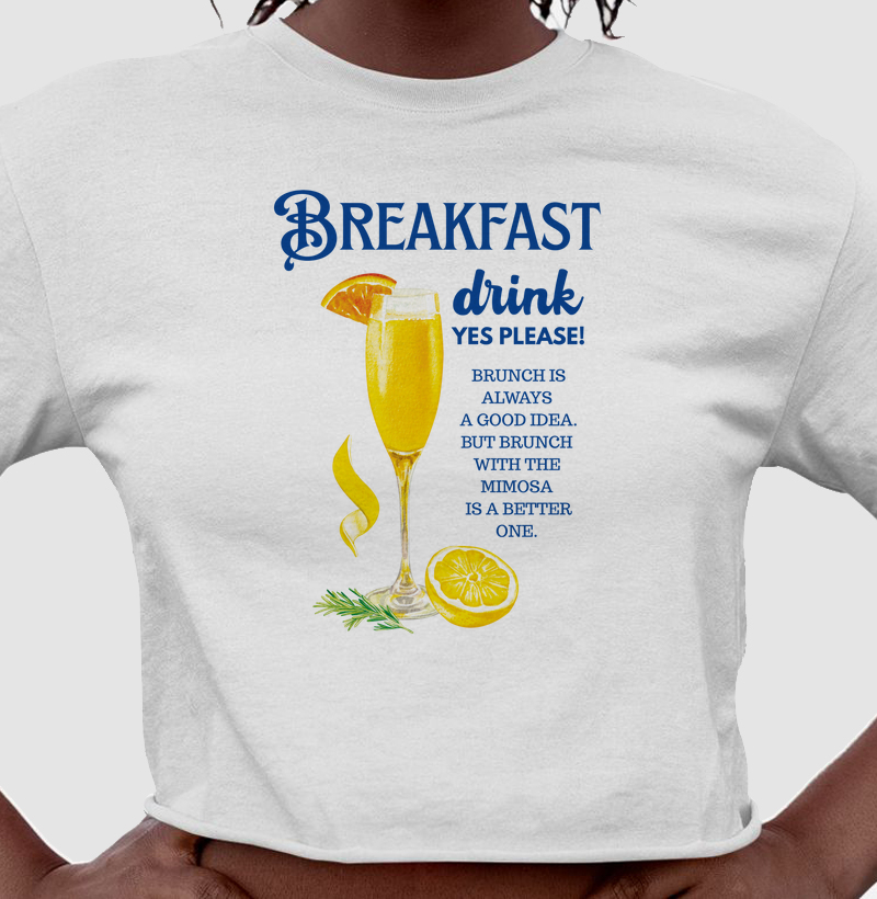Camiseta  Cropped- Breakfast Drink