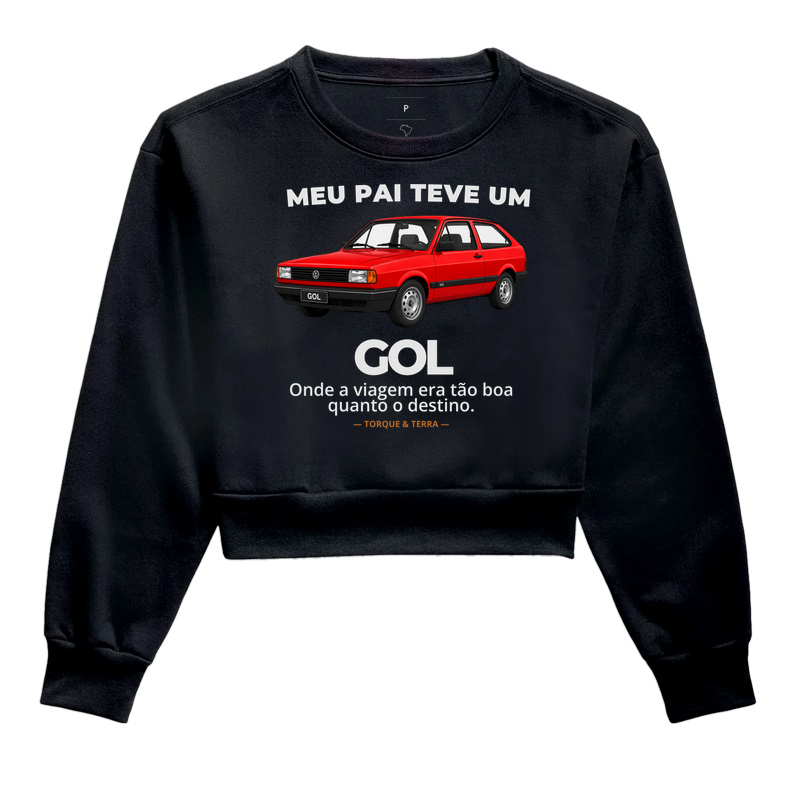 Meu pai tem um - GOL vermelho - Cropped Moletom