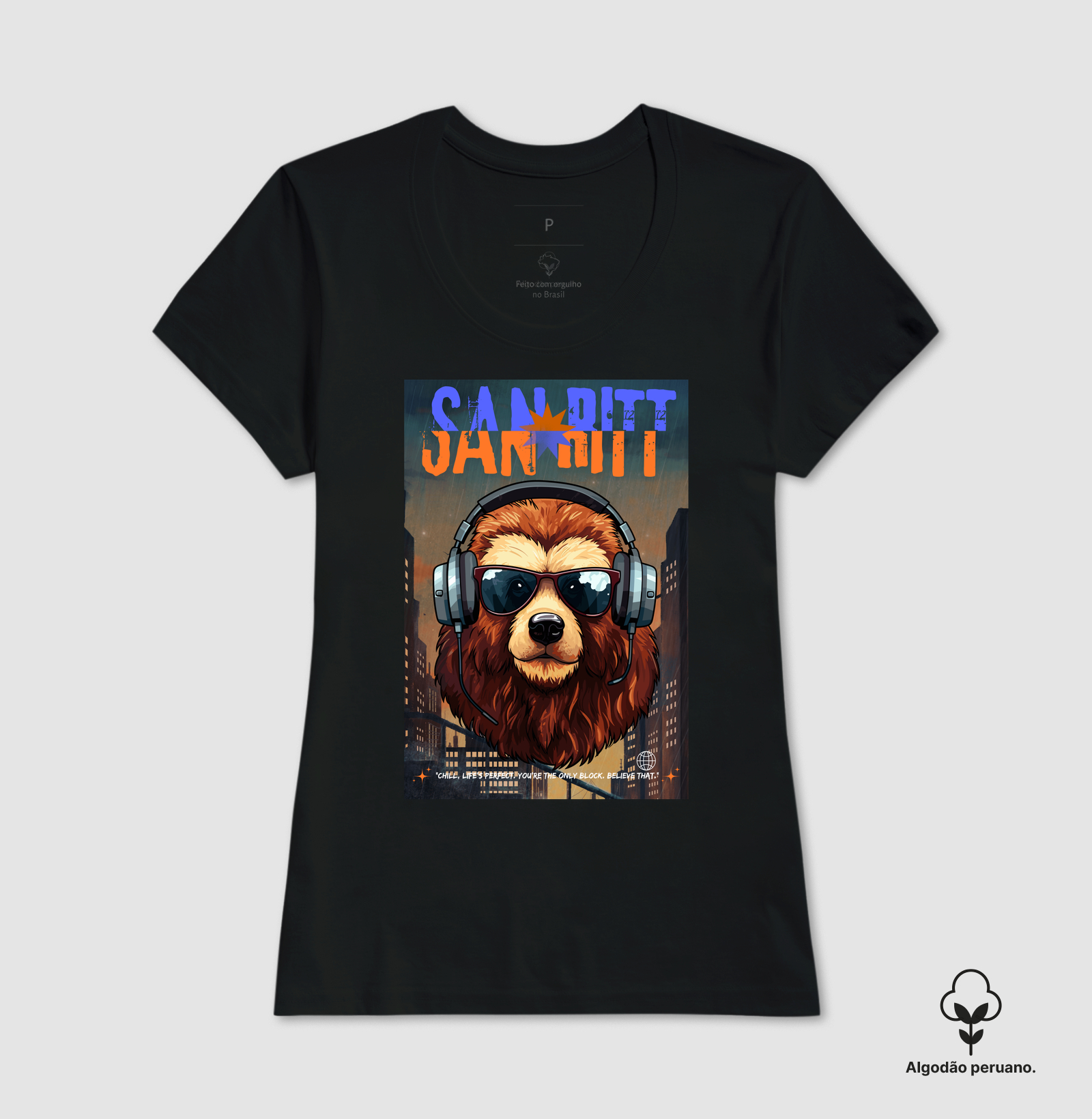 Camiseta Algodão Peruano S★R Feminino CHILL 