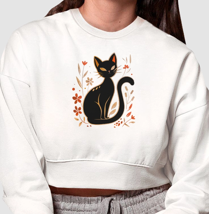 Felinos & Flores - Gato Preto