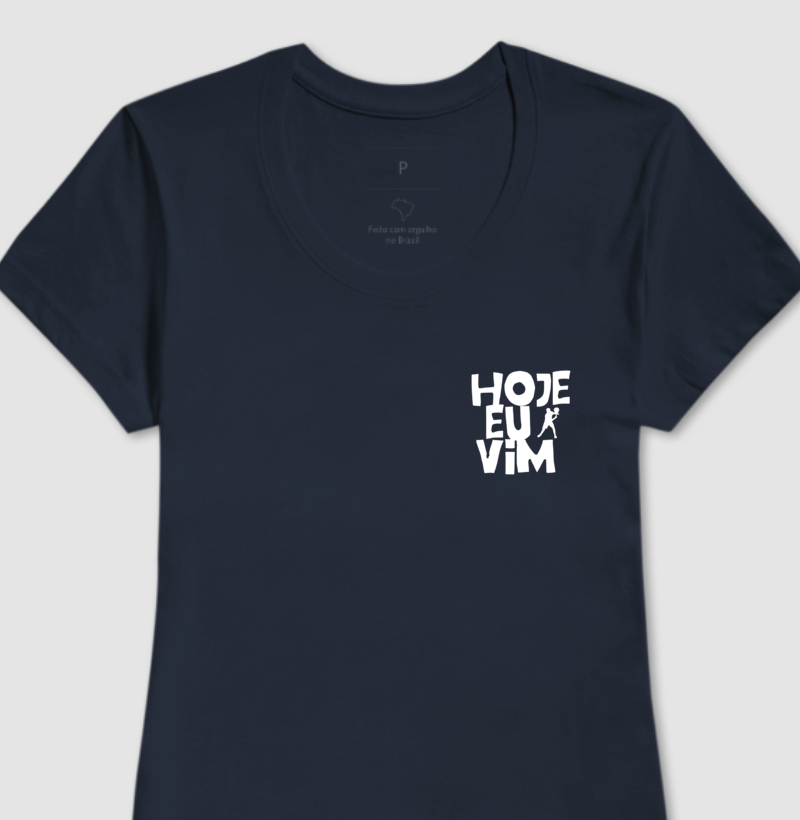 Camiseta Feminina Algodão Padel Club "Hoje eu Vim"