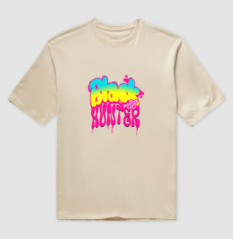 camiseta oversized grafite black hunter