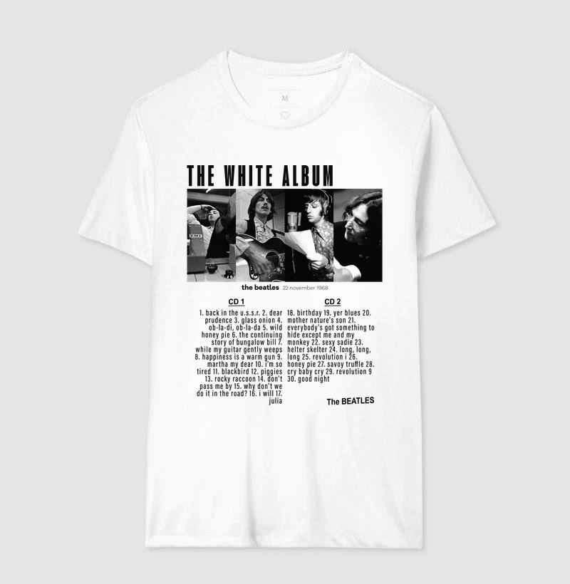 Camiseta White Album CDs White