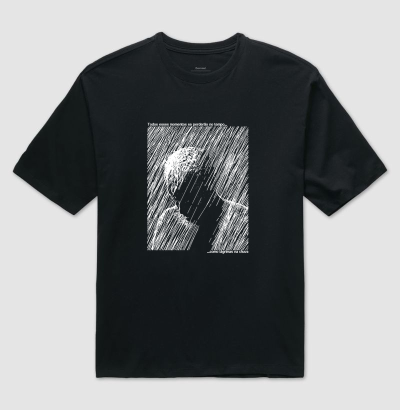 Lágrimas na chuva - Camiseta Oversized