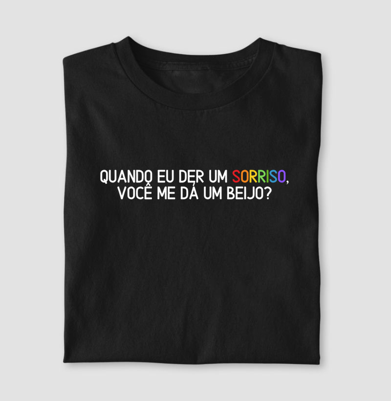 Quando eu der um sorriso, você me dá um beijo?