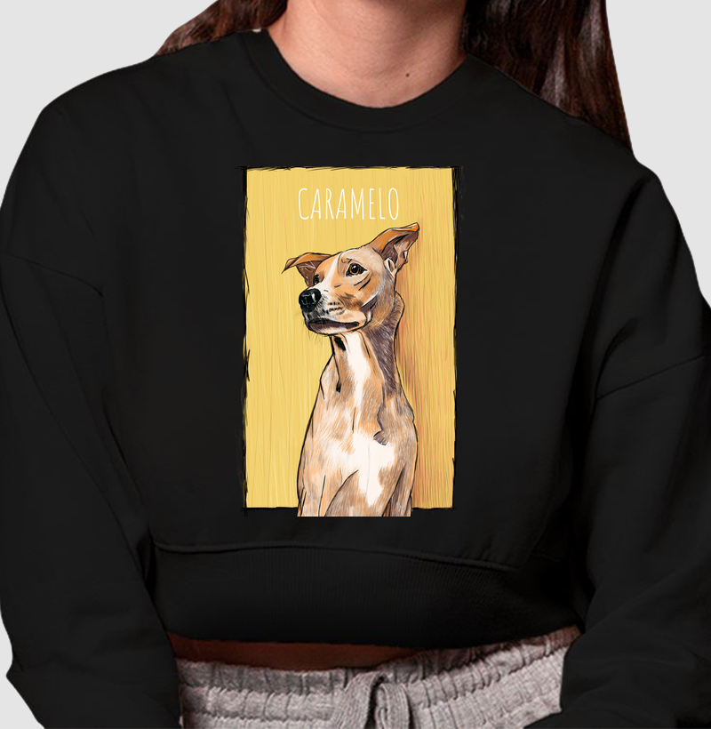 Cropped Moletom O cachorro Caramelo