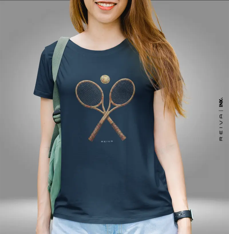 Camiseta de Tênis: Raquetes Vintage Heritage