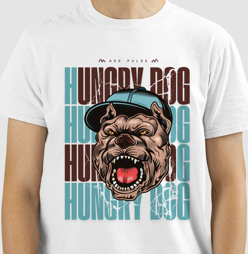 Camiseta Dog Pulse Hungry Dog White
