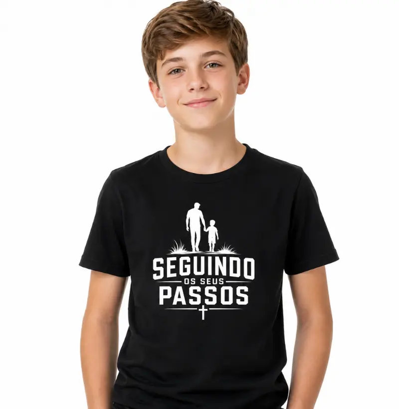 Camiseta Infantil Seguindo os Seus Passos